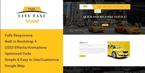 City Taxi HTML Template