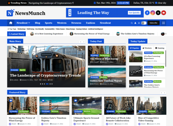 NewsMunch WordPress Theme