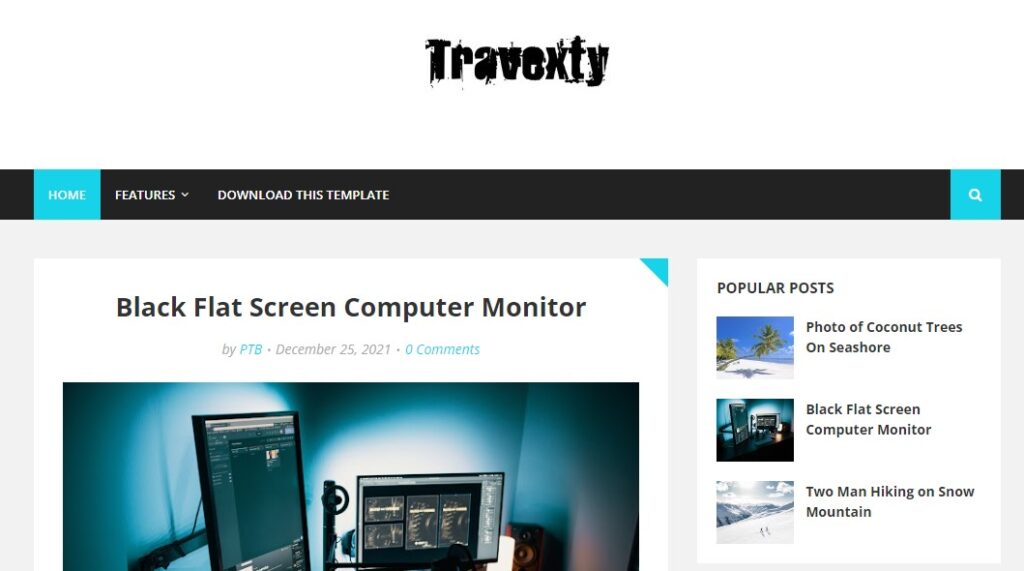 Travexty Blogger Template