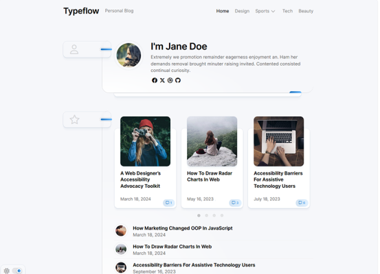 Typeflow WordPress Theme